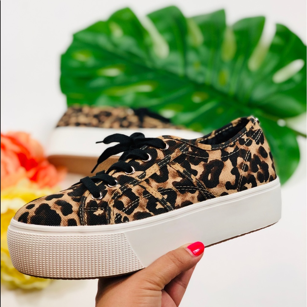 Steve Madden Emi sneakers platform leopard 8